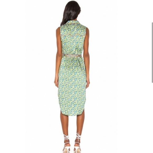 Cinq a Sept Hazel Dress in Green. - Picture 4 of 11